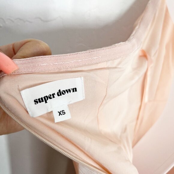 Superdown Floral Pale Pink Strapless Faux Wrap mini Dress Size XS - Picture 10 of 11